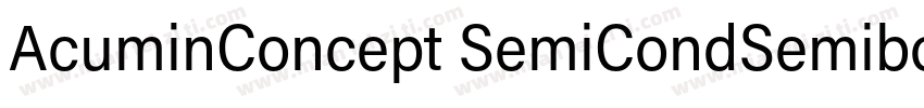 AcuminConcept SemiCondSemibold字体转换